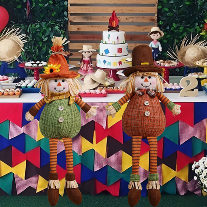 Kit 1 Espantalhos Festa Junina Decoração Mesa Arraiá 32cm*12.6 Pol.