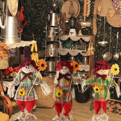 Kit Boneco Espantalho Decorativo Para Festa Junina - Januário E Lindinha 37cm - 1 Un.