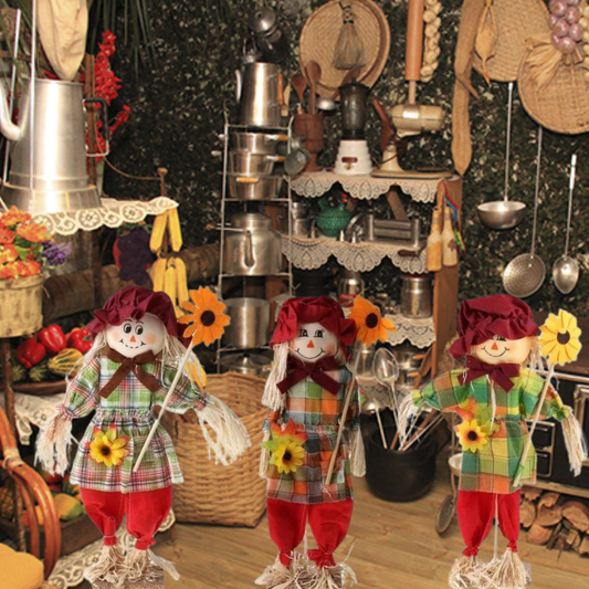 Kit Boneco Espantalho Decorativo Para Festa Junina - Januário E Lindinha 37cm - 1 Un.
