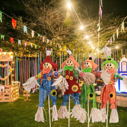 Boneco Palito Espantalho Para Enfeite De Jardim De Festa Junina