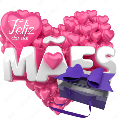 Sacolas Presentes Dia das Mães Conjunto de 1 Sacolas de Presente em PVC Transparentes