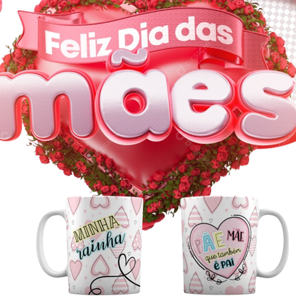 Caneca Personalizada Coleção Pai e Mãe Caneca Dia Das Mães Caneca Da Rainha Amor