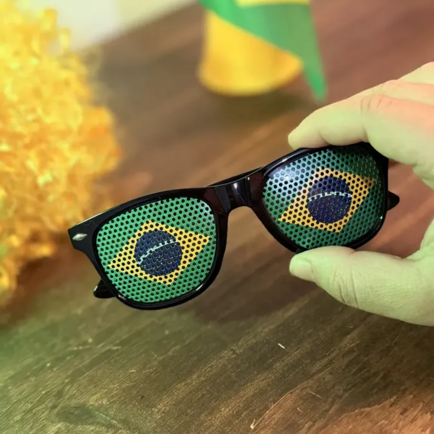 Kits Torcedor Copa do Mundo 2 peças Torcida Kit Torcedor Óculos e Peruca Copa Mundo