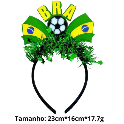 Tiara e Faixa Copa do Mundo Brasil Acessórios De Cabelo Para A Copa Do Mundo