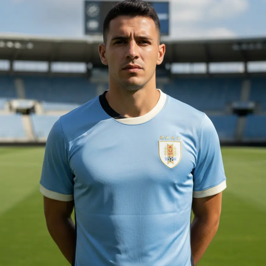 Adulto Infantil Camiseta Futebol Uruguai Seleção Camiseta masculina Futebol Uruguai