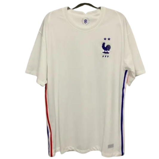 Camiseta Masculina França Futebol Camisa França Camisa França Branco Claro Futebol