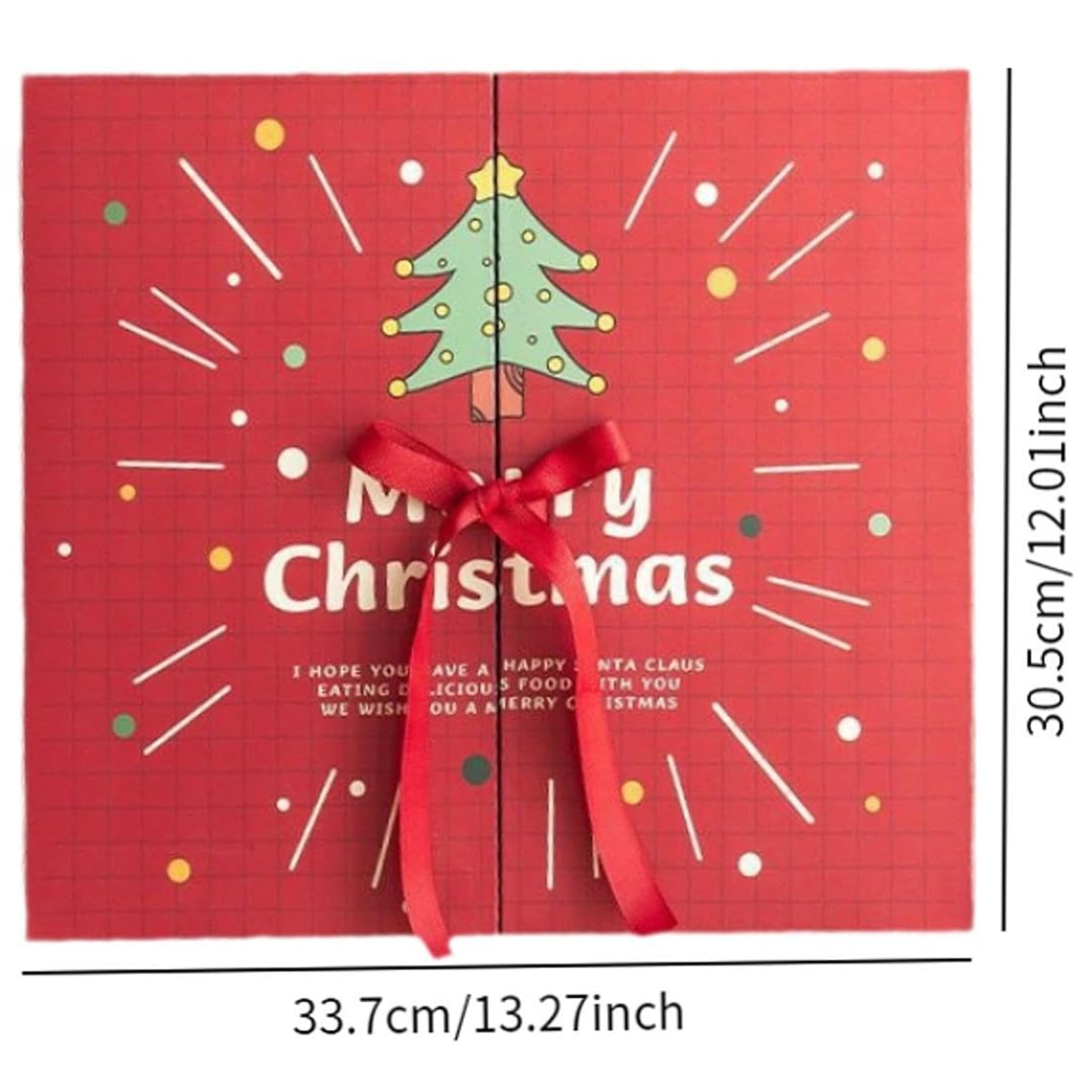 Calendário Advento Natal 3d Calendário de Natal com 24 gavetas para armazenamento