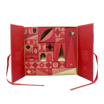 Calendário Advento Natal 3d Calendário de Natal com 24 gavetas para armazenamento