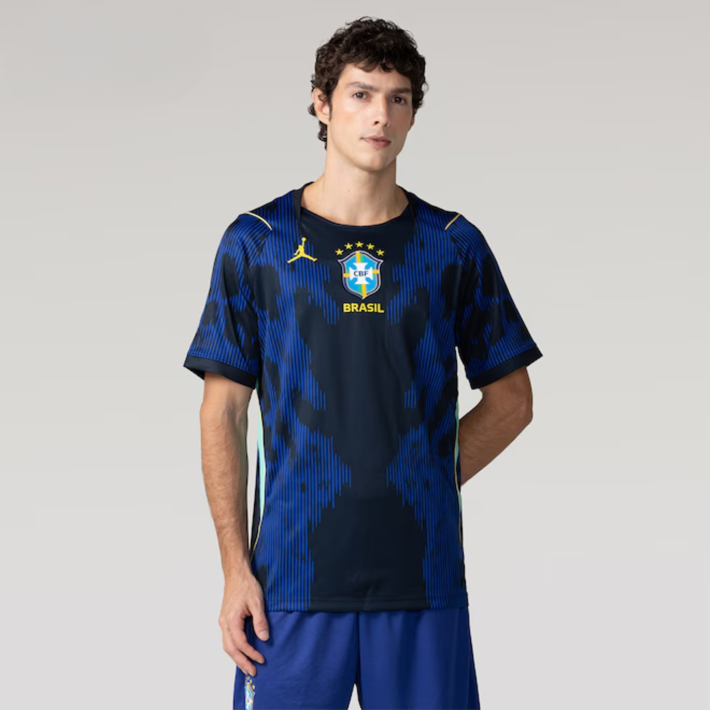 Camisa Brasil Azul Copa do Mundo Camisa Brasil Copa 2026 Unissex Azul Torcedor