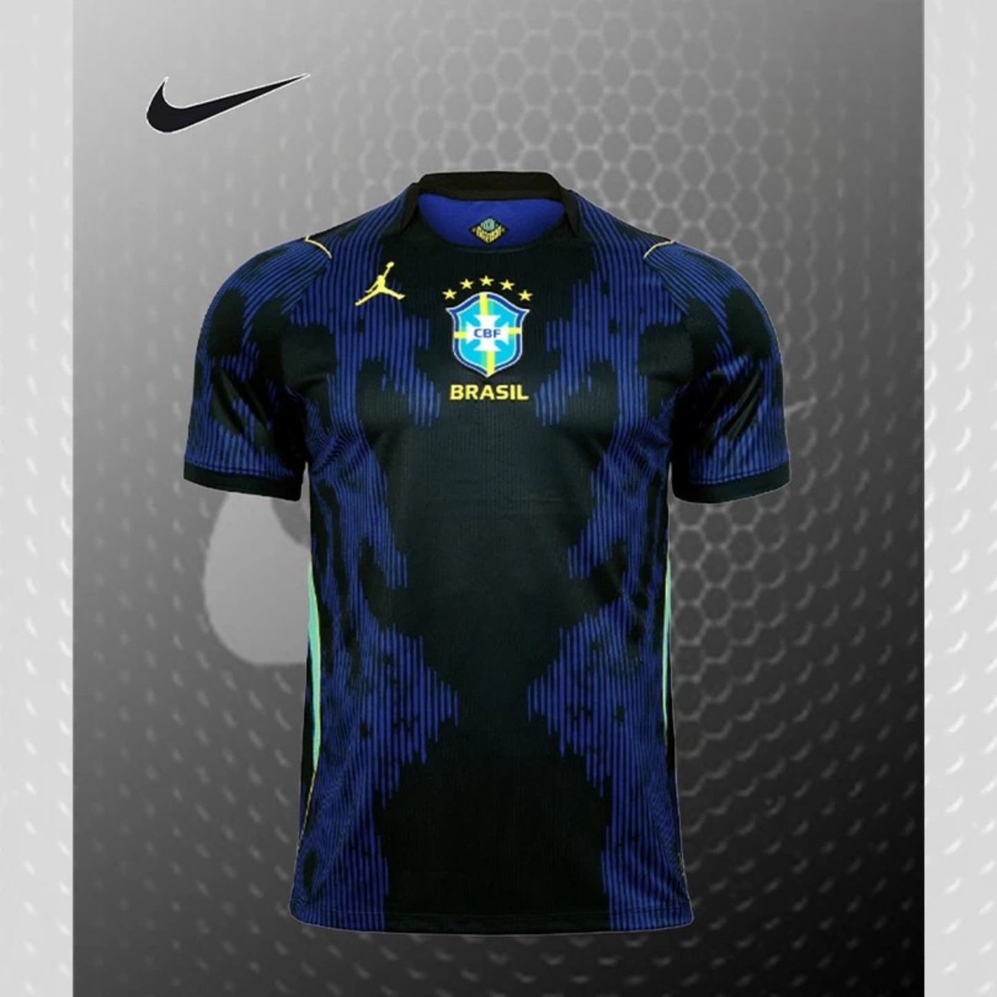 Camisa Brasil Azul Copa do Mundo Camisa Brasil Copa 2026 Unissex Azul Torcedor