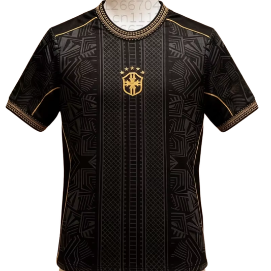 Camisa Seleção Brasileira (Preto) Camisas Bordadas Torcedor Seleção Brasileira