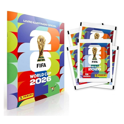 Álbum Oficial Copa do Mundo 2026 Capa Brochura Panini e Álbum de Figurinhas Brochura