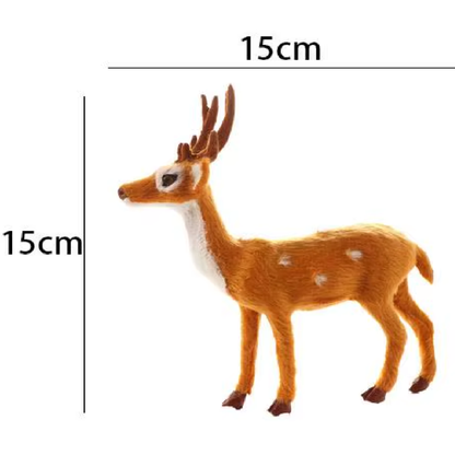 Rena de Natal Adorável Alce Escultura de Natal Design Realista Mini Enfeites de Veado