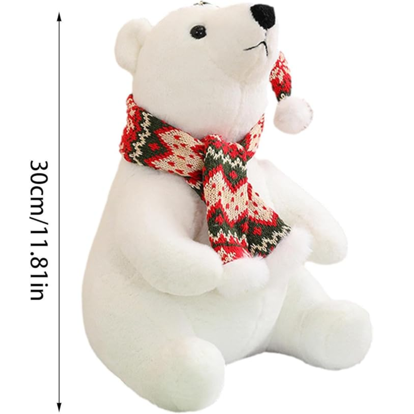 Urso polar de pelúcia | Brinquedos de pelúcia de Natal | Urso polar gelado macio de pelúcia