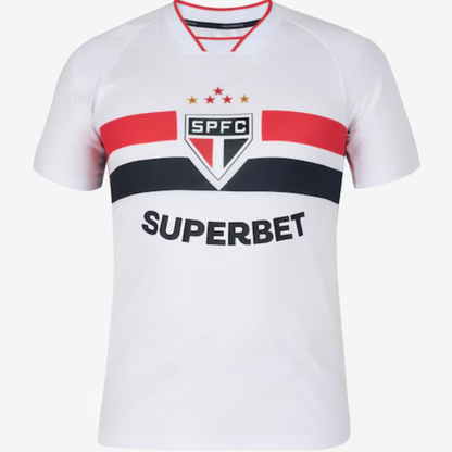 Camiseta São Paulo Retrô Mania Masculina Camisa Home Torcedor SPFC