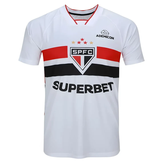 Camisa São Paulo Branca Lançamento Personalização Camisa São Paulo Stencil - Branco