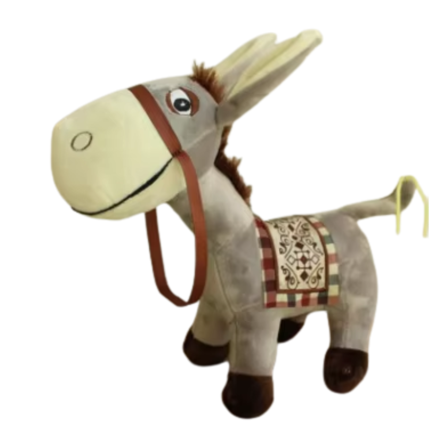 Boneco Burro de Pelúcia Fofa de 25 cm para Decoração de Eventos Criativo (Cinza) (Azul)
