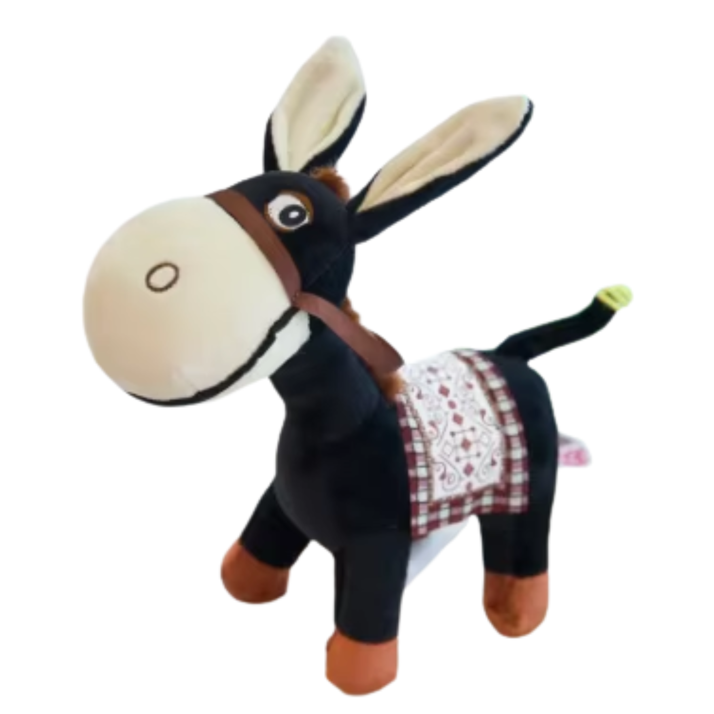 Boneco Burro de Pelúcia Fofa de 25 cm para Decoração de Eventos Criativo (Cinza) (Azul)