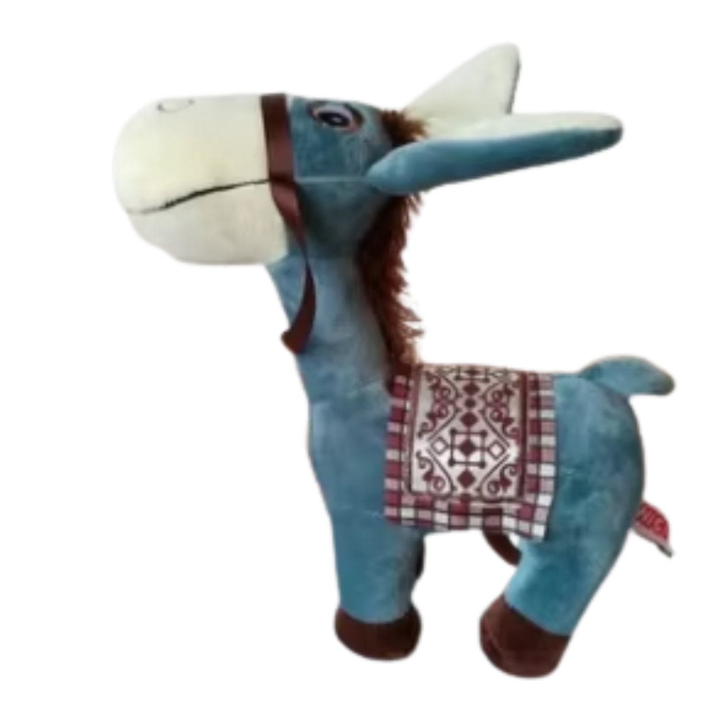 Boneco Burro de Pelúcia Fofa de 25 cm para Decoração de Eventos Criativo (Cinza) (Azul)