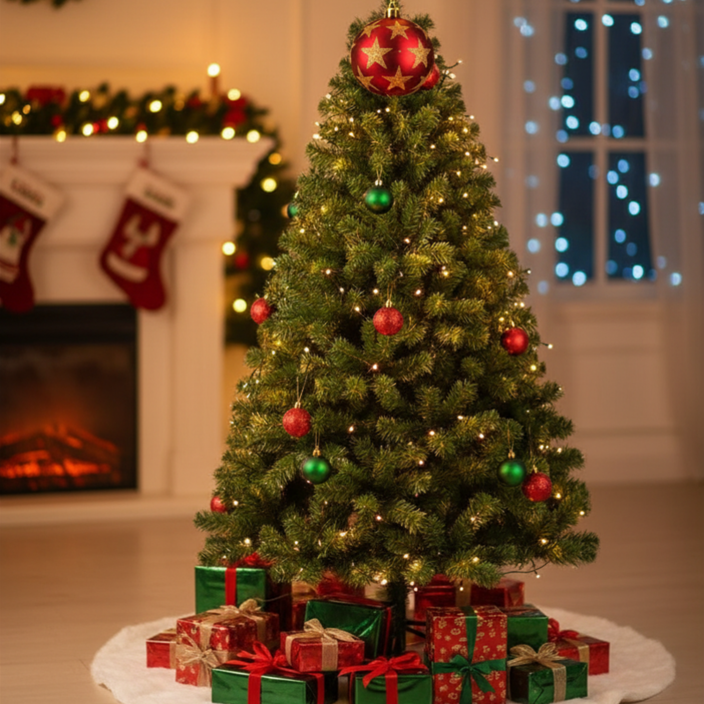 Árvore Natal Verde Maresias Luxo 1,80m c/ 628 Galhos Diâmetro 70cm