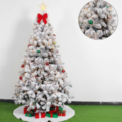 Árvore de Natal de Pinho com Efeito de Neve Artificial Decoração de Festa Branca Árvore