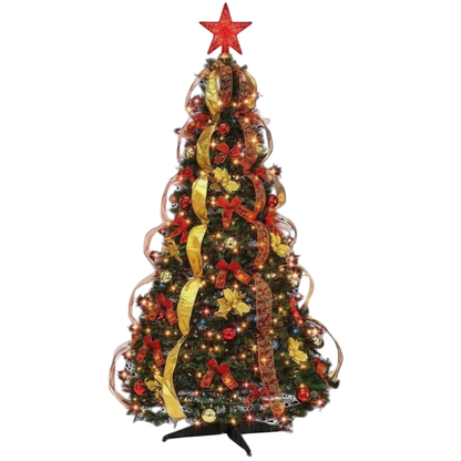 Árvore de Natal Premium Enfeites e Pisca Pisca de 1.8m/47 Polegadas 400 Galhos