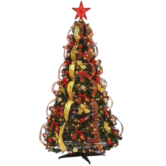 Árvore de Natal Premium Enfeites e Pisca Pisca de 1.8m/47 Polegadas 400 Galhos