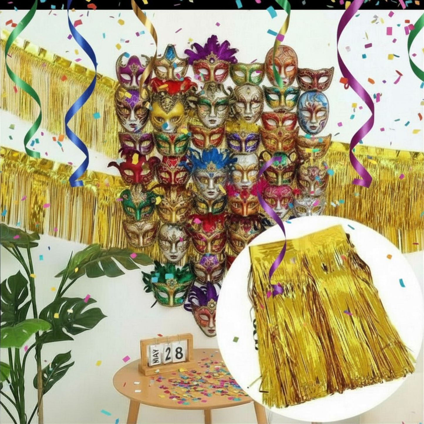 Fitas Metalizadas de Carnaval de Fitas Metalizadas Fitilho Carnaval Festa Bloquinho