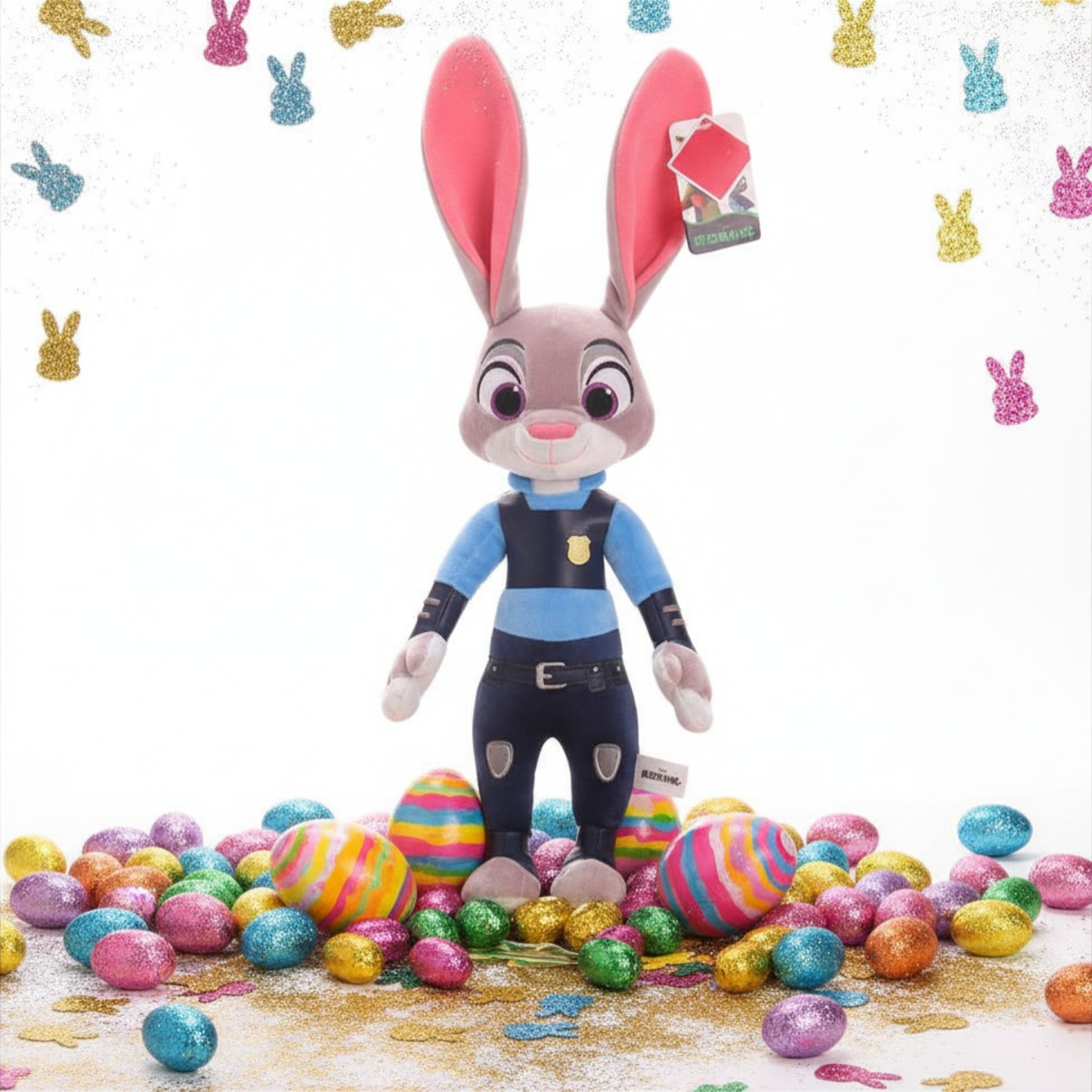 Coelho Páscoa Pelúcia Zootopia Nick Wilde Judy Hopps, Boneco Anime Cartoon, Presente