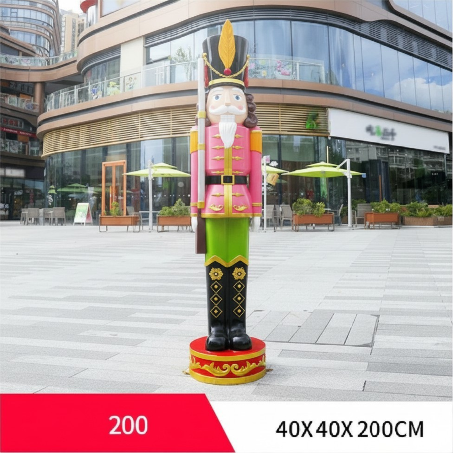 Boneco Quebra-Nozes de Shopping Boneco Quebra Nozes Madeira de 40*40*200cm