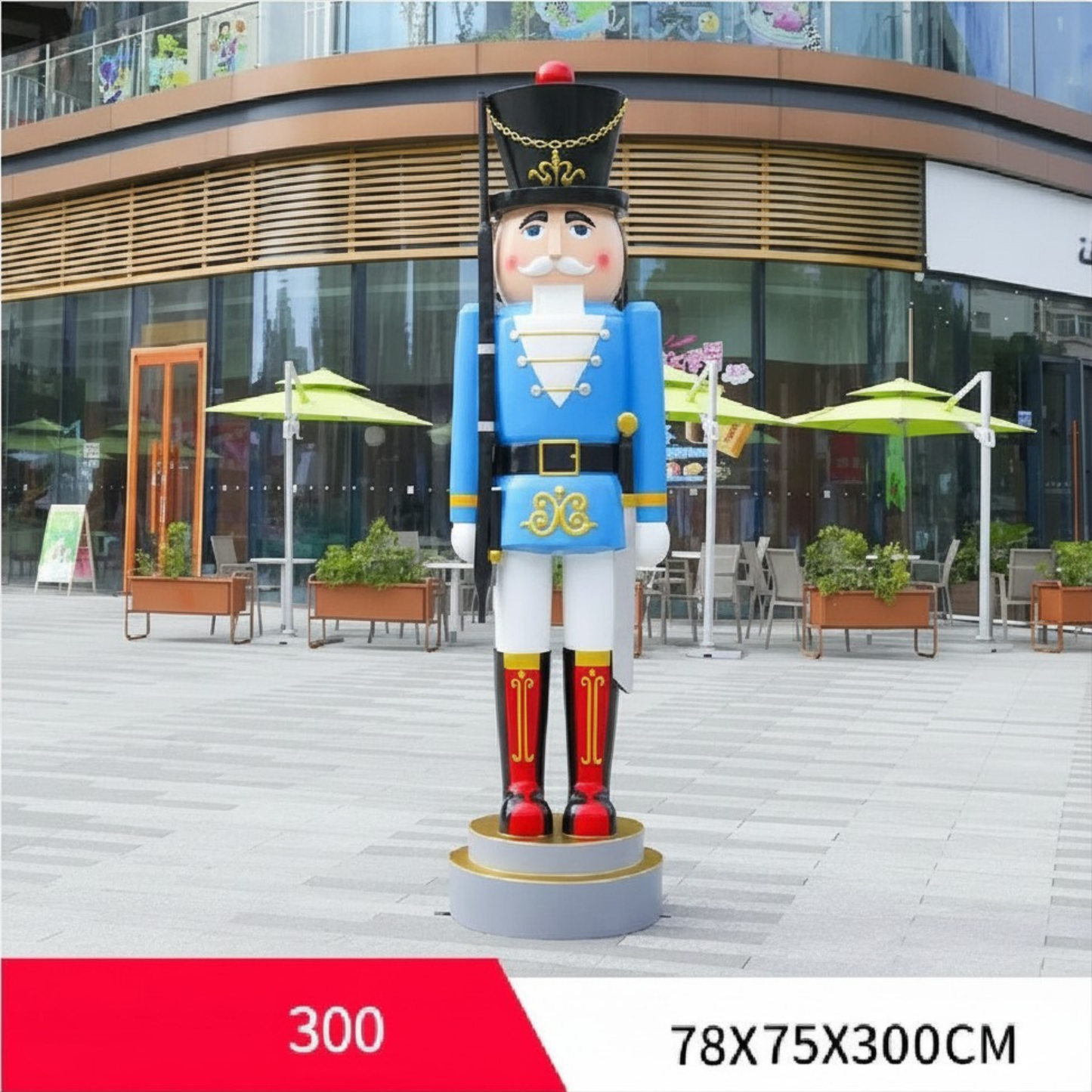 Boneco Quebra-Nozes de Shopping Boneco Quebra Nozes Madeira de 40*40*200cm