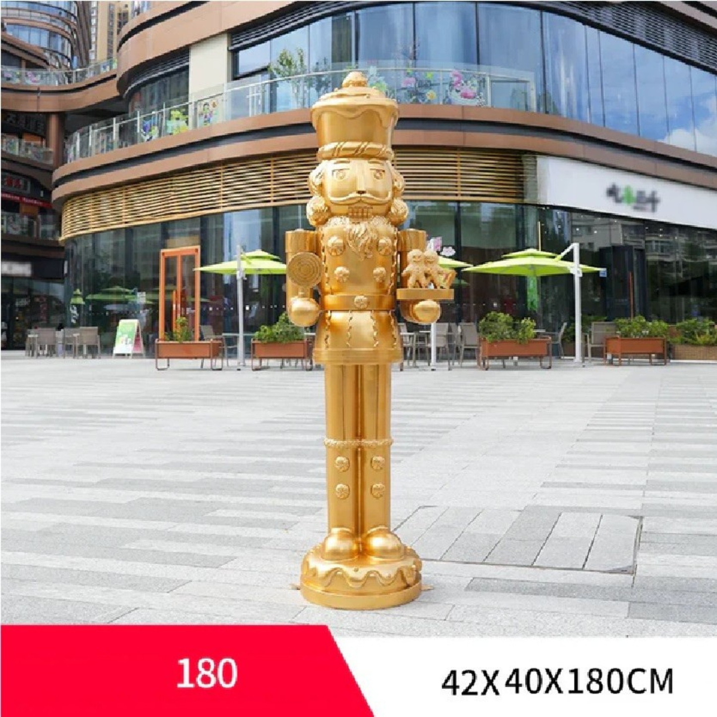 Boneco Quebra-Nozes de Shopping Boneco Quebra Nozes Madeira de 40*40*200cm