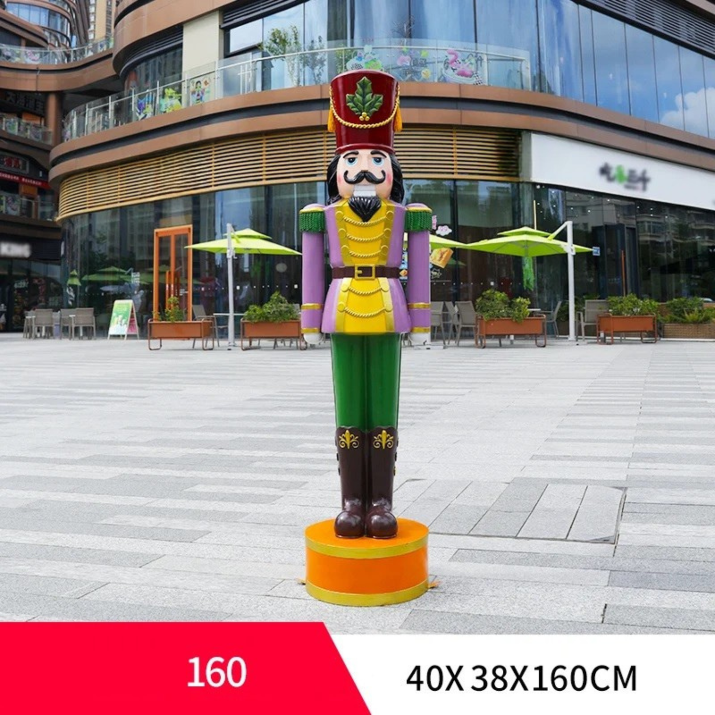 Boneco Quebra-Nozes de Shopping Boneco Quebra Nozes Madeira de 40*40*200cm