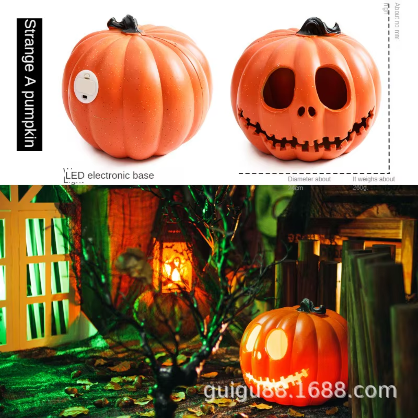 Lanterna LED de Halloween Luz de Grande Pacote com Luzes de Abóbora de Halloween