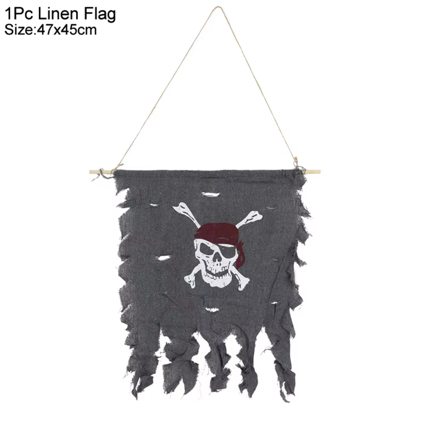 Kit Festa Temática de Piratas Incluir Faixa de Feliz Aniversário Toalha de Mesa