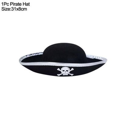 Kit Festa Temática de Piratas Incluir Faixa de Feliz Aniversário Toalha de Mesa