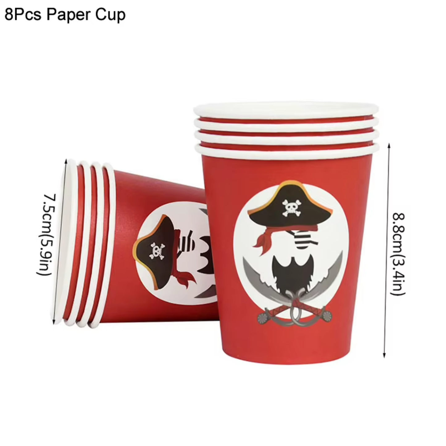 Kit Festa Temática de Piratas Incluir Faixa de Feliz Aniversário Toalha de Mesa