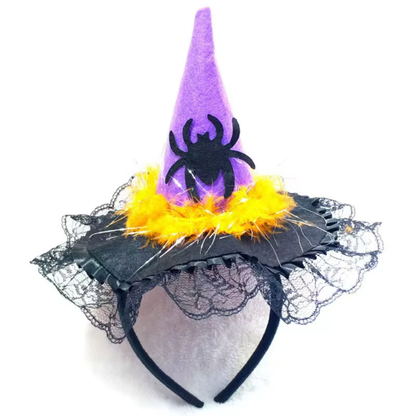 Tiara Chapéu De Bruxa Para Halloween Lindas Delicadas Acessório Fantasia Carnaval