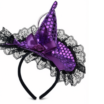 Tiara Chapéu De Bruxa Para Halloween Lindas Delicadas Acessório Fantasia Carnaval
