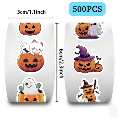 Adesivos de Halloween para Decoração/Eventos Adesivos Rolo Halloween Cores Vibrantes