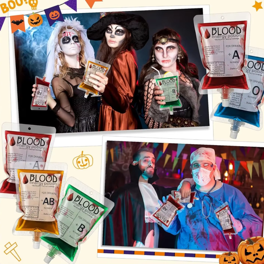 Bolsa de Sangue Halloween Bebida Cosplay Furo Pré-Compactado Bolsa de Sangue