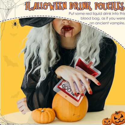 Bolsa de Sangue Halloween Bebida Cosplay Furo Pré-Compactado Bolsa de Sangue