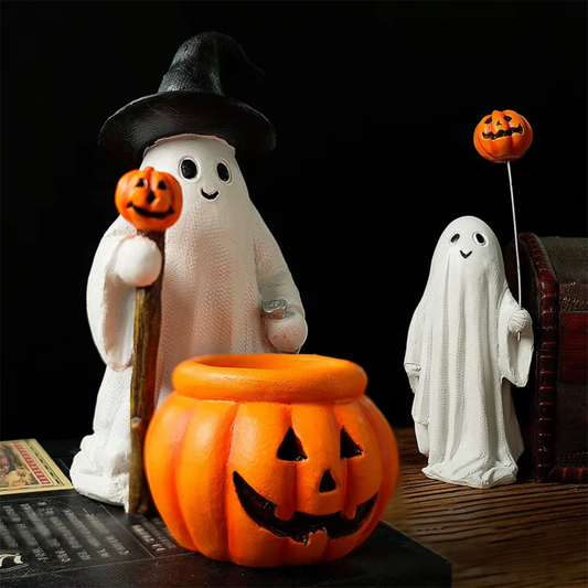 Estatueta de Fantasma Halloween Estátua de Fantasma Decoração de Halloween Escultura