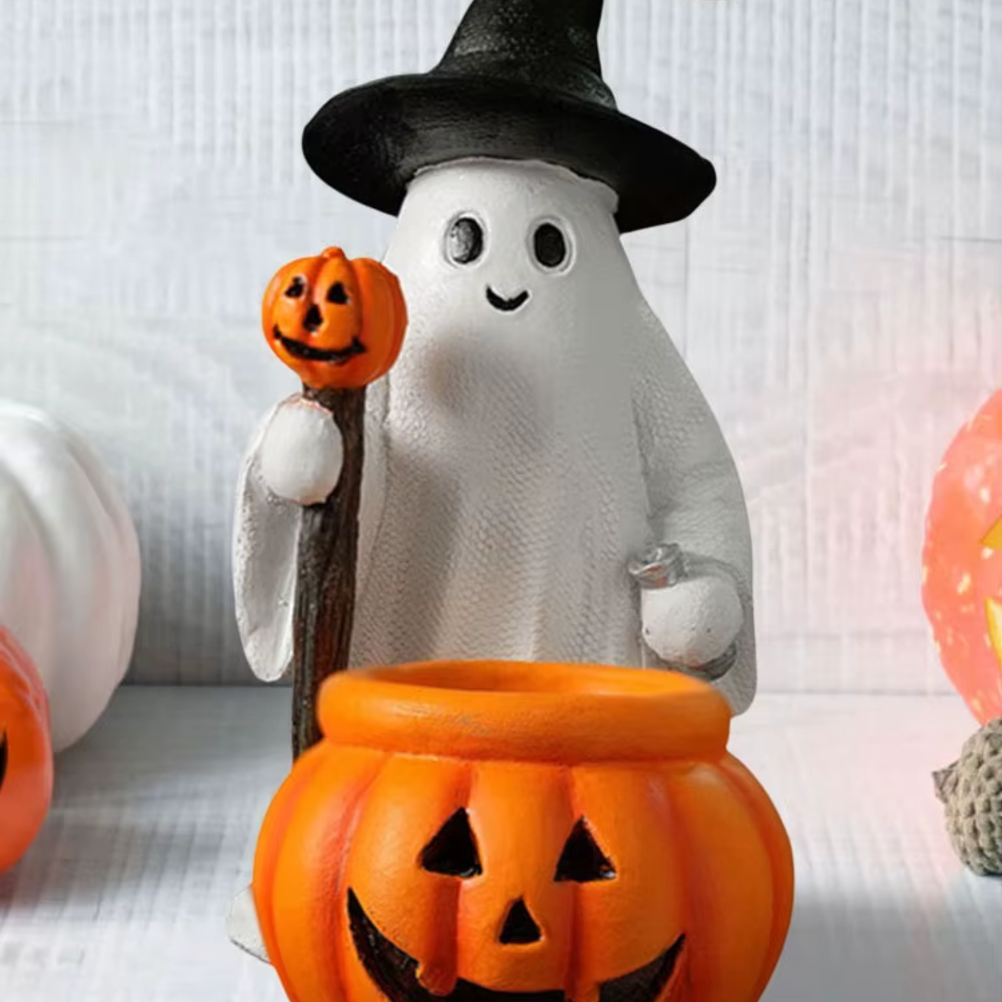 Estatueta de Fantasma Halloween Estátua de Fantasma Decoração de Halloween Escultura
