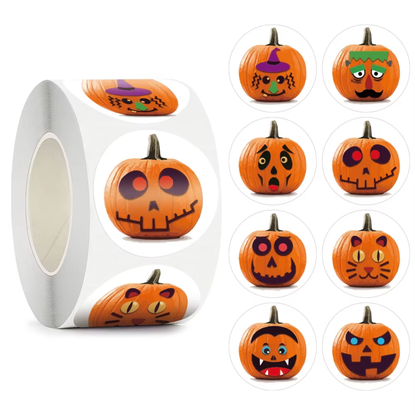 Adesivo de Halloween 500 Peças Autoadesivos Adesivos Doces Fantasma Abóbora