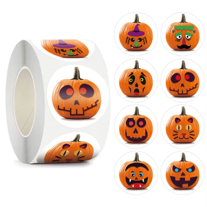 Adesivo de Halloween 500 Peças Autoadesivos Adesivos Doces Fantasma Abóbora