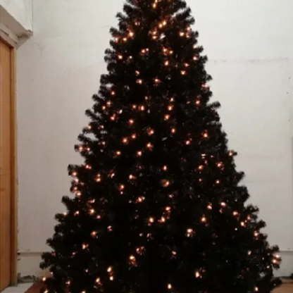 Árvore de Natal 210cm Árvore de Natal Artificial com Suporte de Metal Árvore Abeto PVC