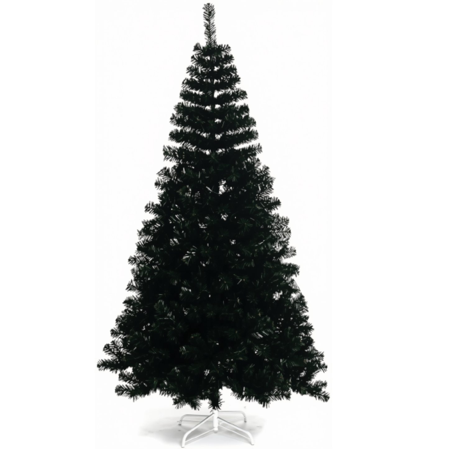 Árvore de Natal Artificial Preto com Suporte de Metal para Decoração Casa (1,2 Metros)