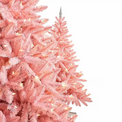 Árvores de Natal Artificiais Rosa 120/150/180/210/240cm Suporte de Metal Árvores Rosas