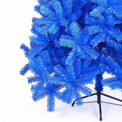 Árvore de Natal Azul Escuro de Salto Alto Premium sem Iluminação Pinheiro de PVC
